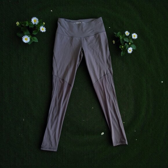 VICTORIAS SECRET Sport Gray Mesh Paneled Tights Leggings Size Medium - Picture 1 of 8